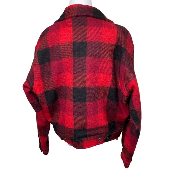 Vintage 90s Plaid Wool Blend Jacket Erika Classics - Picture 4 of 9